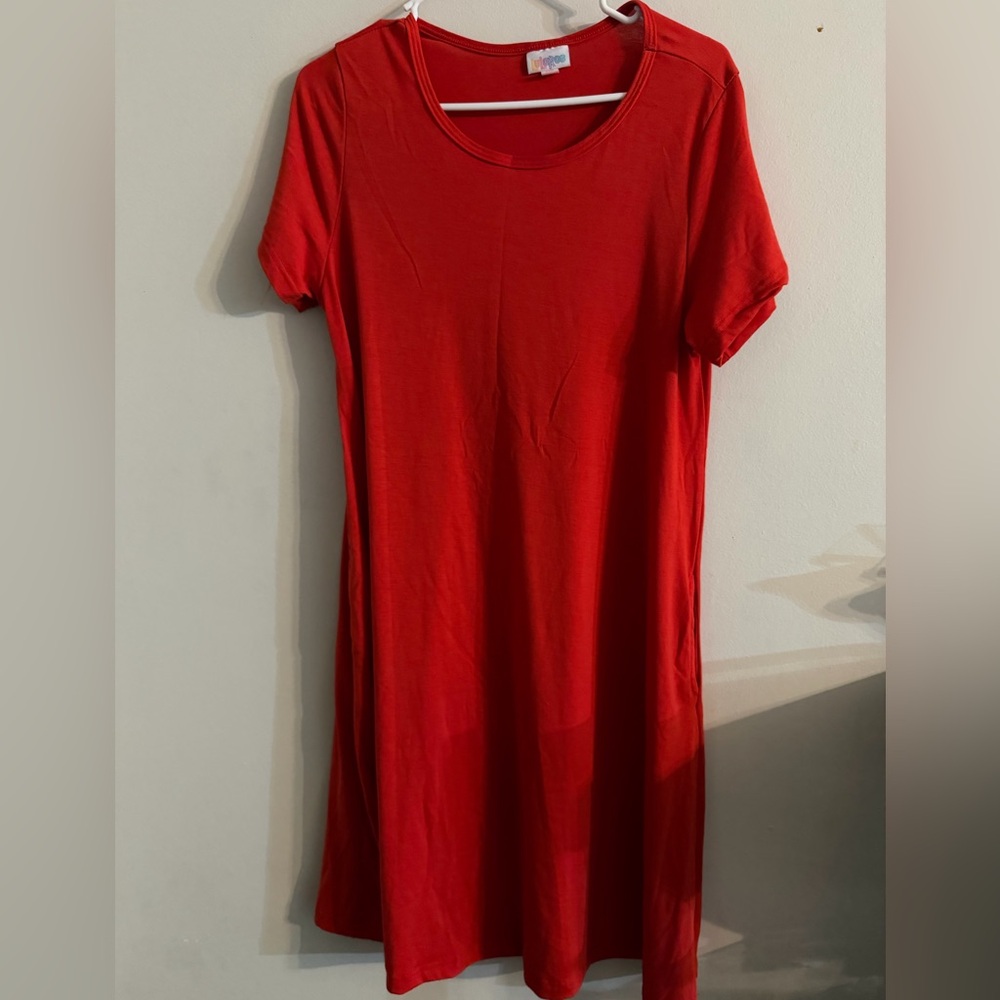 Lularoe Red Short Sleeve Women's dress.
